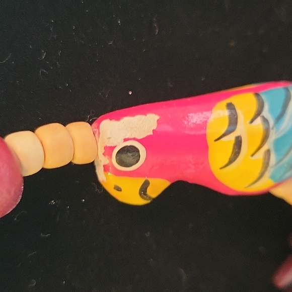 Vintage Parrot Wooden Necklace - Picture 3 of 7